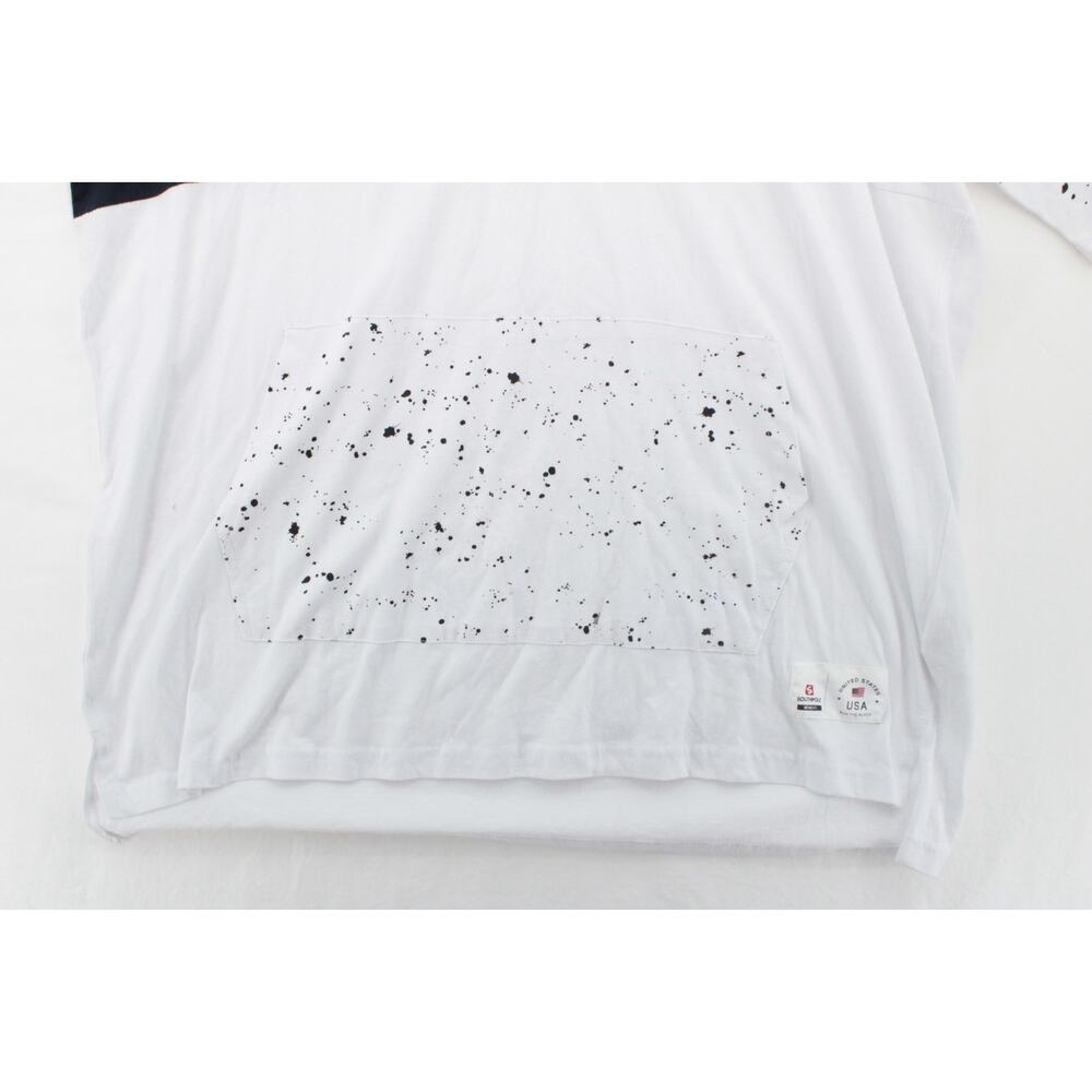 New Southpole Hoodie Shirt 4XB White Short Sleeve Splatters StreetWear Gorpcore - Picture 3 of 10